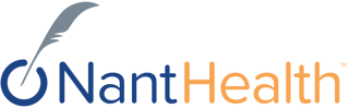 Standard NantHealth Blue and Orange Quill Logo